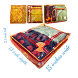 4 piece sari bags cotton saree covers with zipper closure