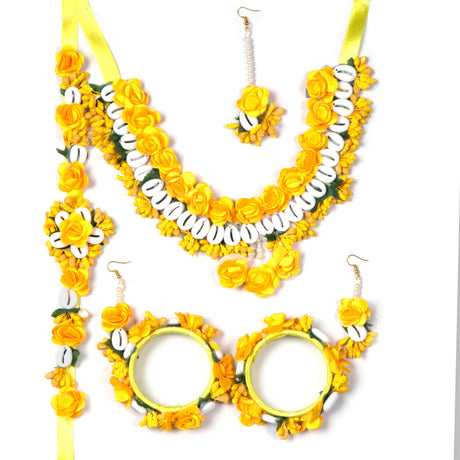 Flower designer shells jewelry set for women handmade