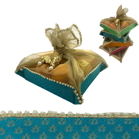 Gift basket indian mithai box pack of 2 brocade jewelry