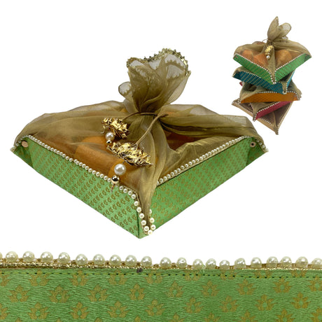Gift basket indian mithai box pack of 2 brocade jewelry