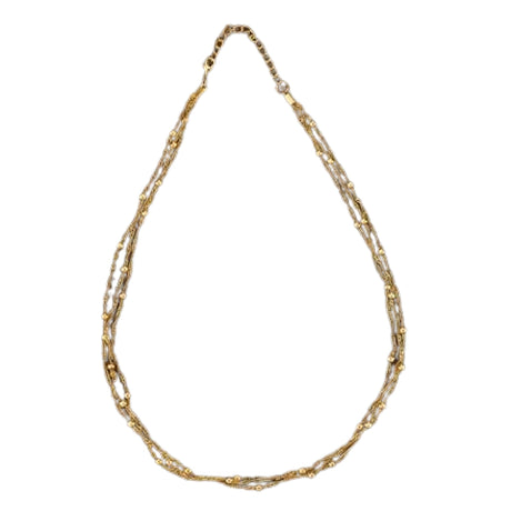 Gold chain necklace for women fake american diamond