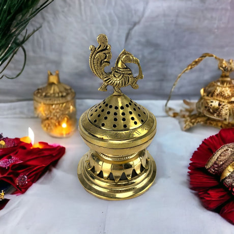 Incense dhoop burner deewali decor dani dhuna prayer lamp