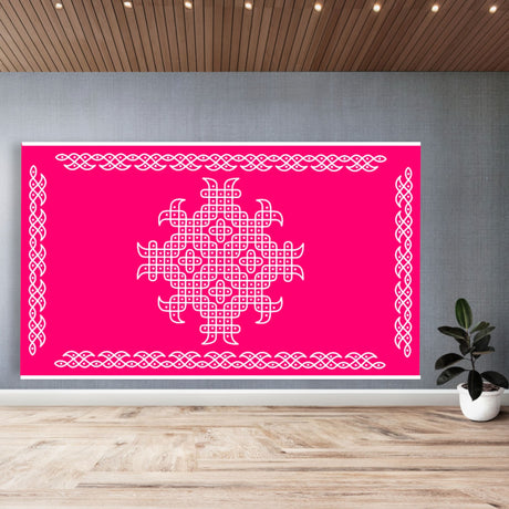 Indian traditional kolam rangoli cloth backdrop photo decor