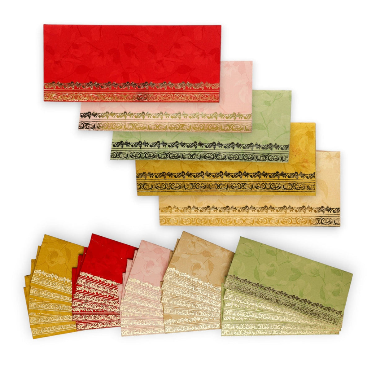 Money envelopes for cash gifts assorted color designs