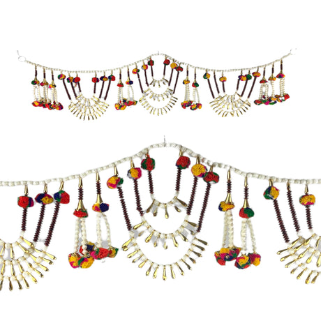 Multicolor indian bead door toran ethnic hanging valance