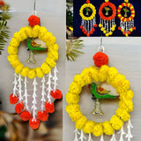 Pack of 1 parrot marigold hanging jhoomer wall artificial