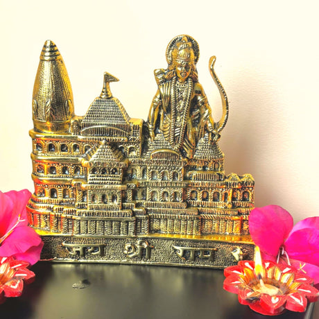 Ram mandir ayodhya model shree janmbhumi alloy metal temple
