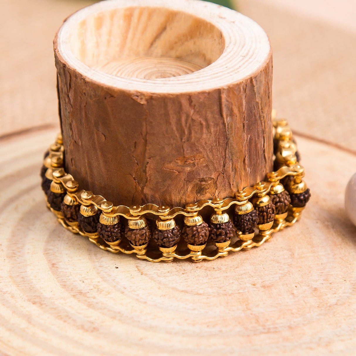 Rudraksha bracelet for men women gold plated designer