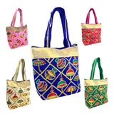 Indian tote bag ethnic with gota patti embroidered purse