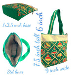 Indian tote bag ethnic with gota patti embroidered purse