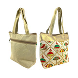 Indian tote bag ethnic with gota patti embroidered purse