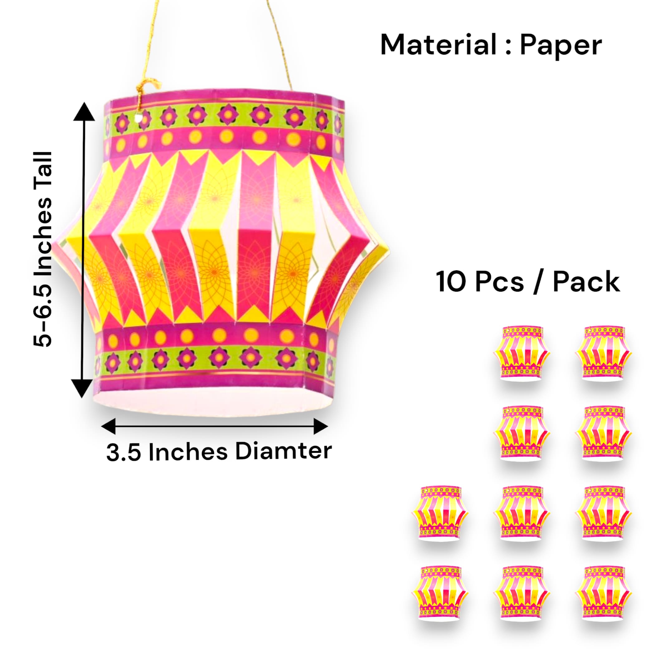 10 ct diy diwali lantern kit paper decoration gift kids