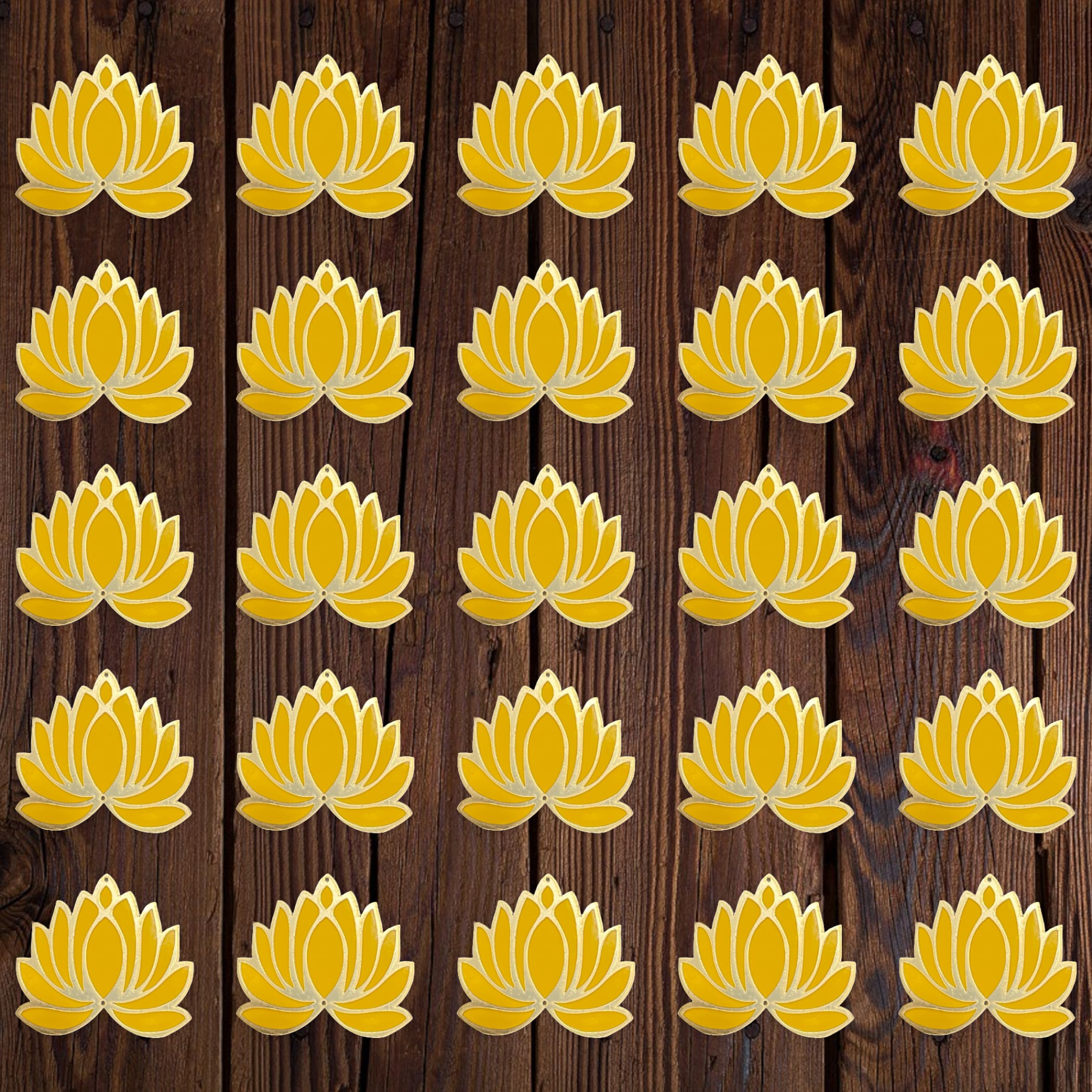 10 pcs lotus flower cutout diy rangoli decoration