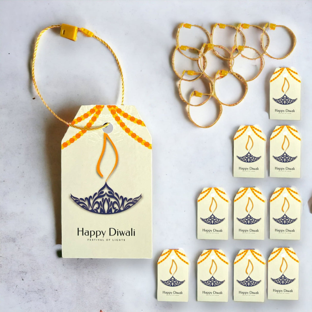 10 printed happy diwali gift tags for gifts bags deewali