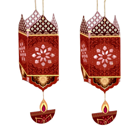 2 ct diy diwali lantern craft decoration gift kids paper