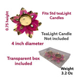 Lotus tea light candle holder designer t-light stand diwali