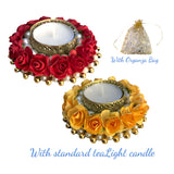 Candle holder rose pearl pack of 2 t-light stand tealight