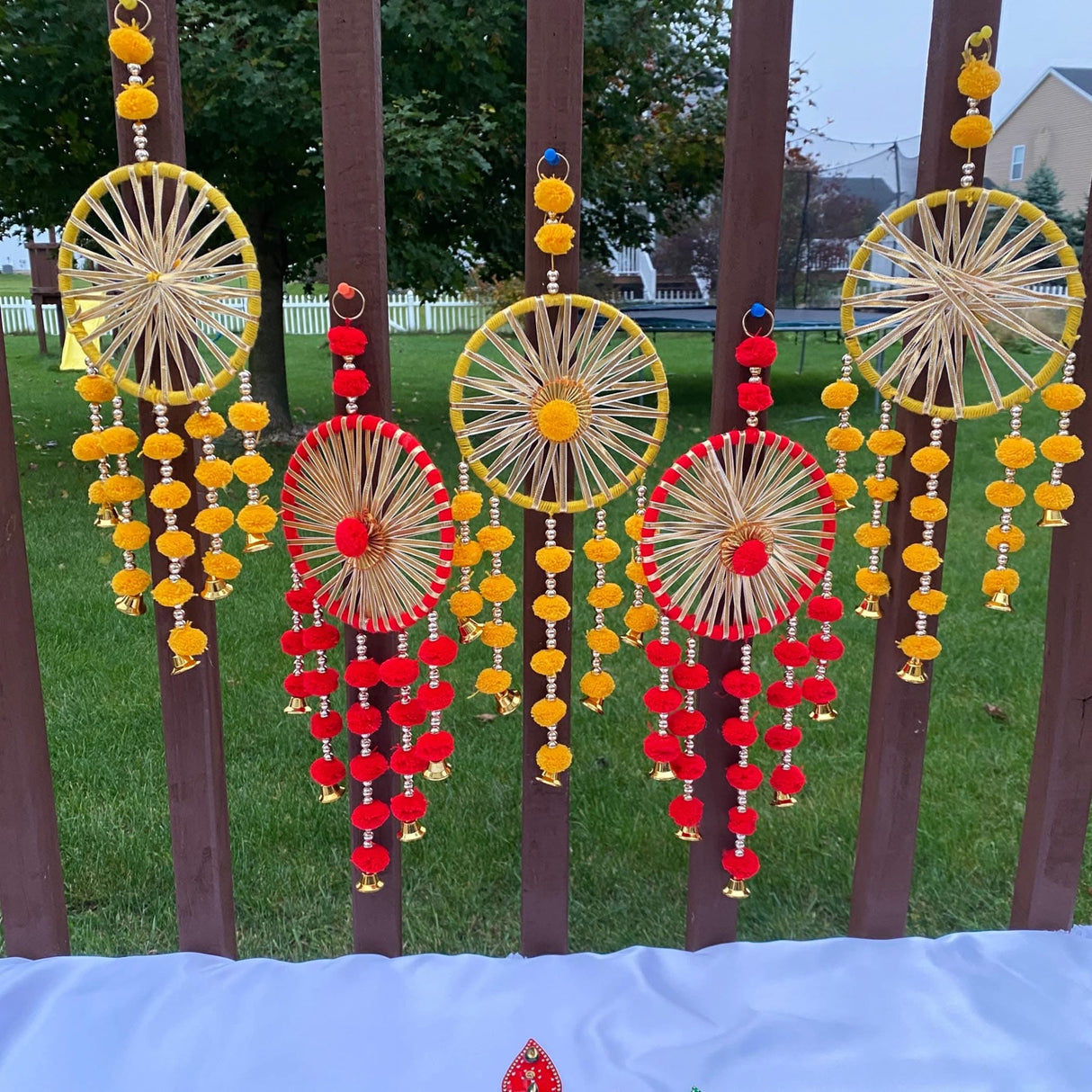 Ring wall hanging woollen stuffed rajasthani traditional