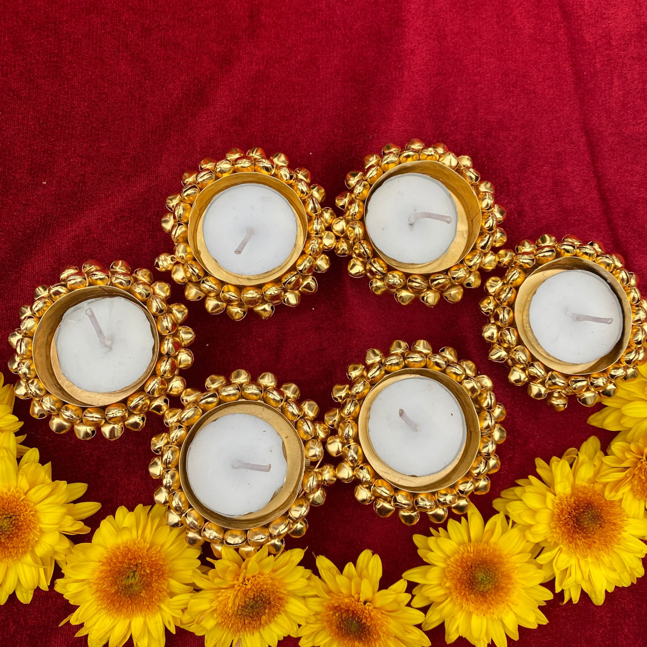 4 Ct Tealight Candle Holders Diwali Decor Christmas