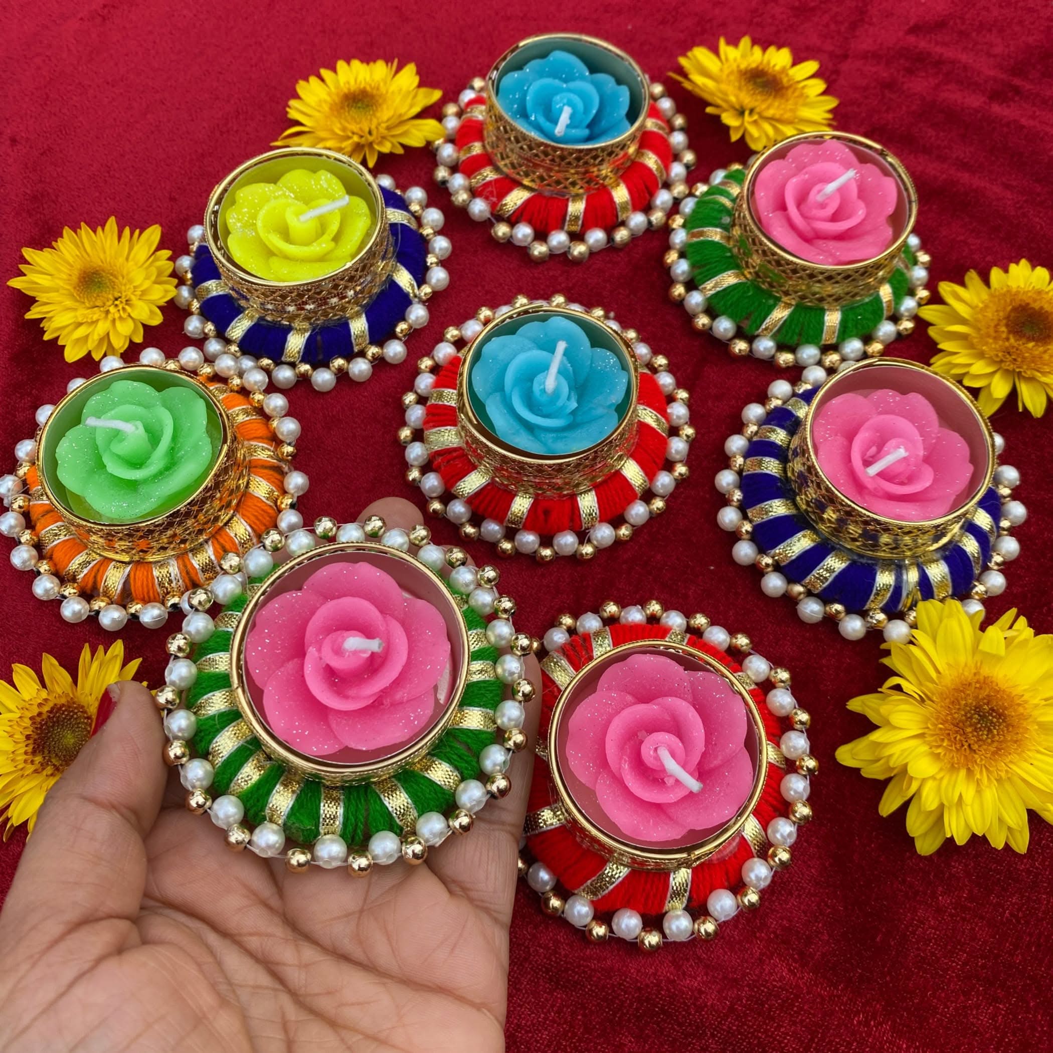 4 ct tealight candle holders diwali decorations boho decor