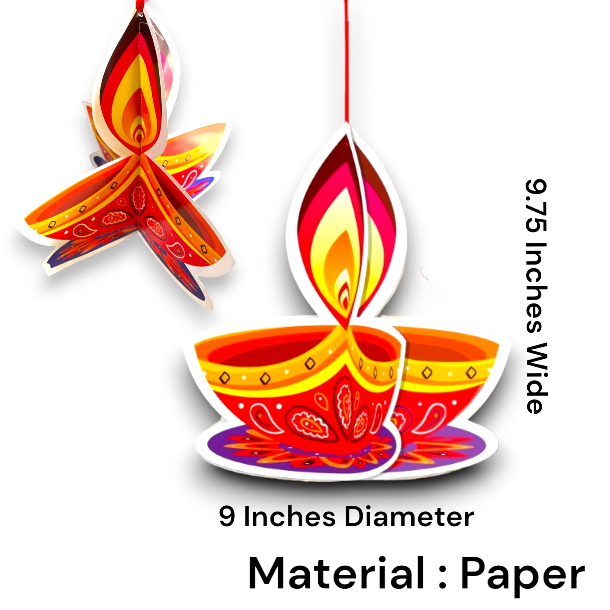5ct paper hanging diwali diya decoration decor decorations