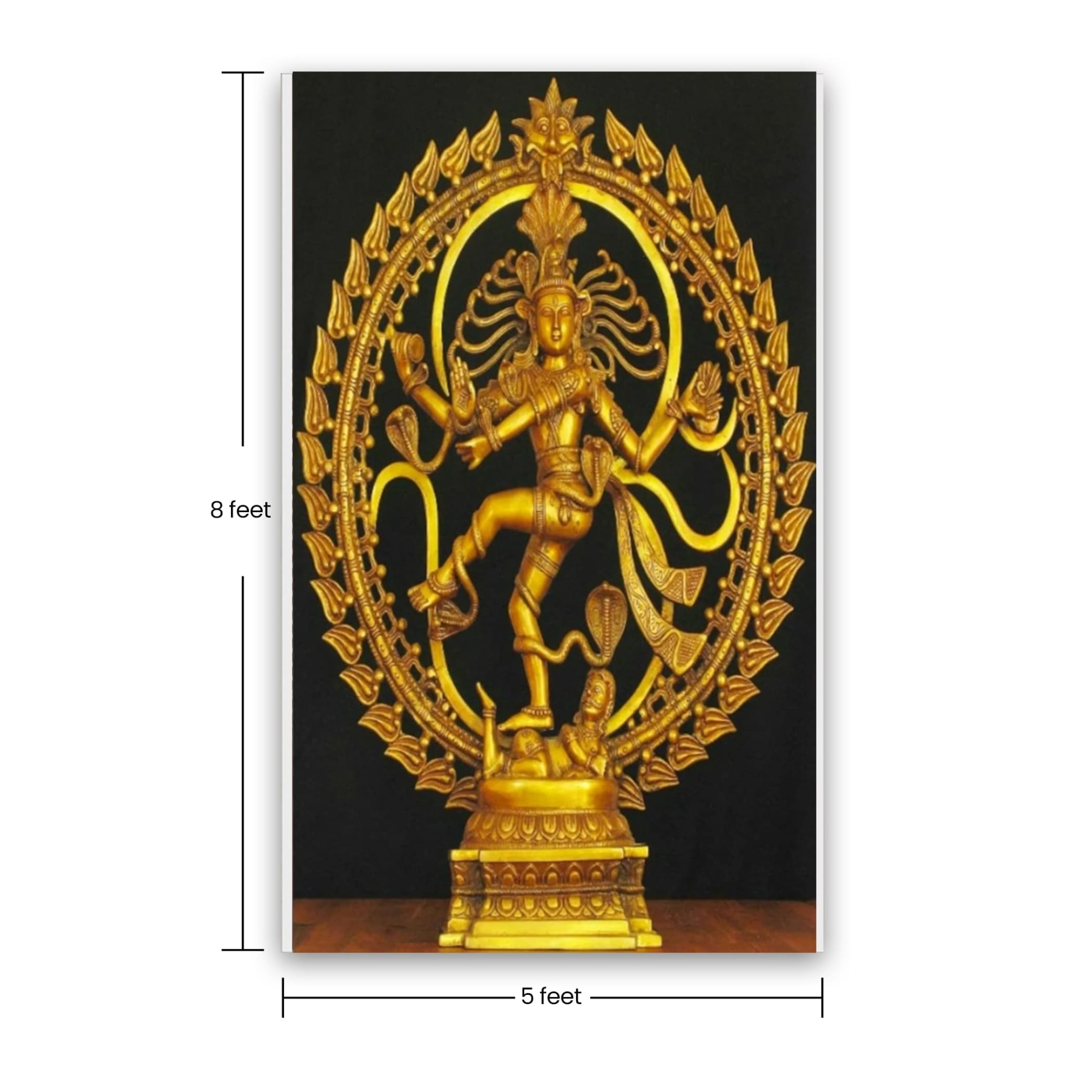 5x8ft natraj backdrop cloth banner hindu god dancing shiva