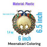 6 piece decorative peacock haldi kumkum holder traditional