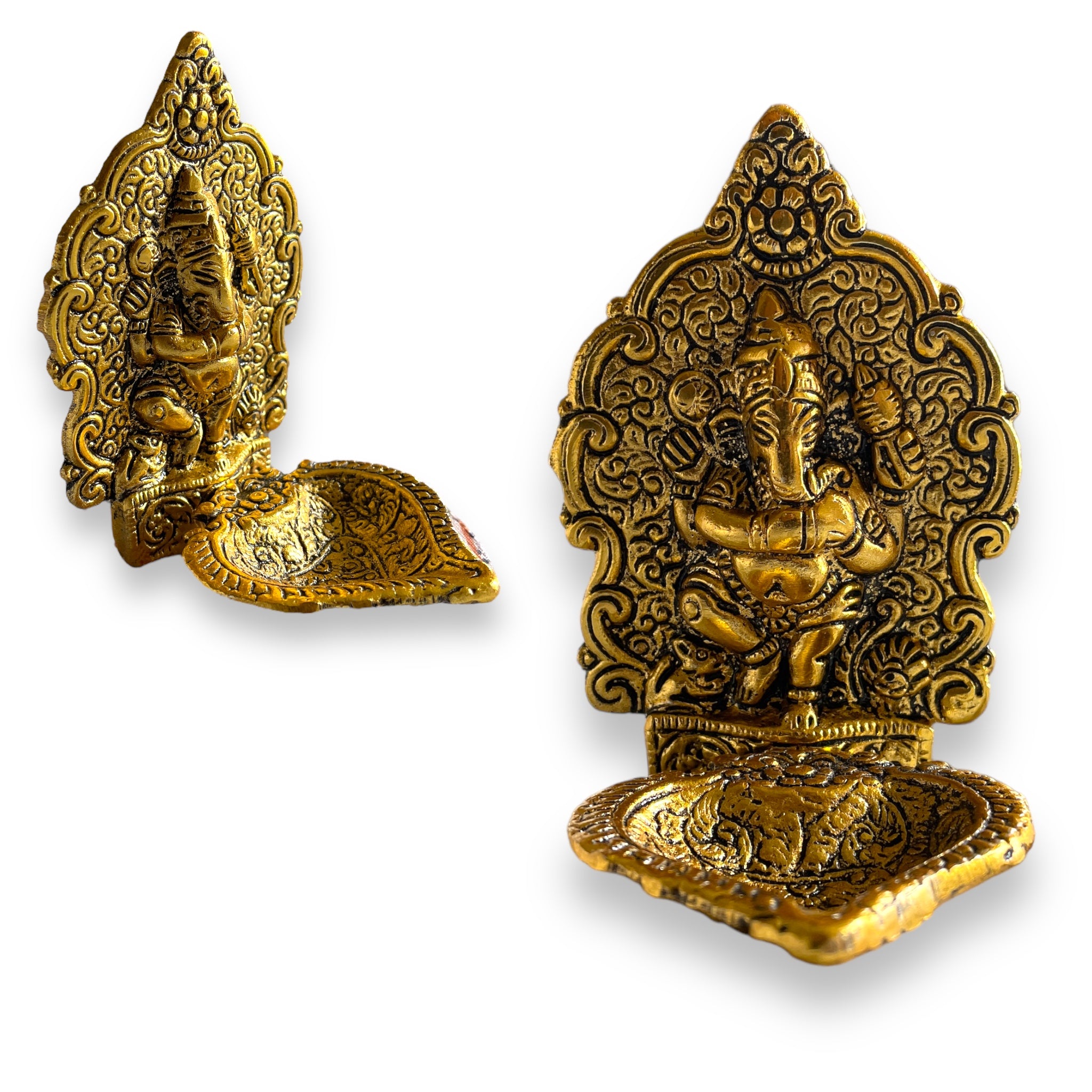 Ganesha diya indian handcrafted brass diwali gift lamp