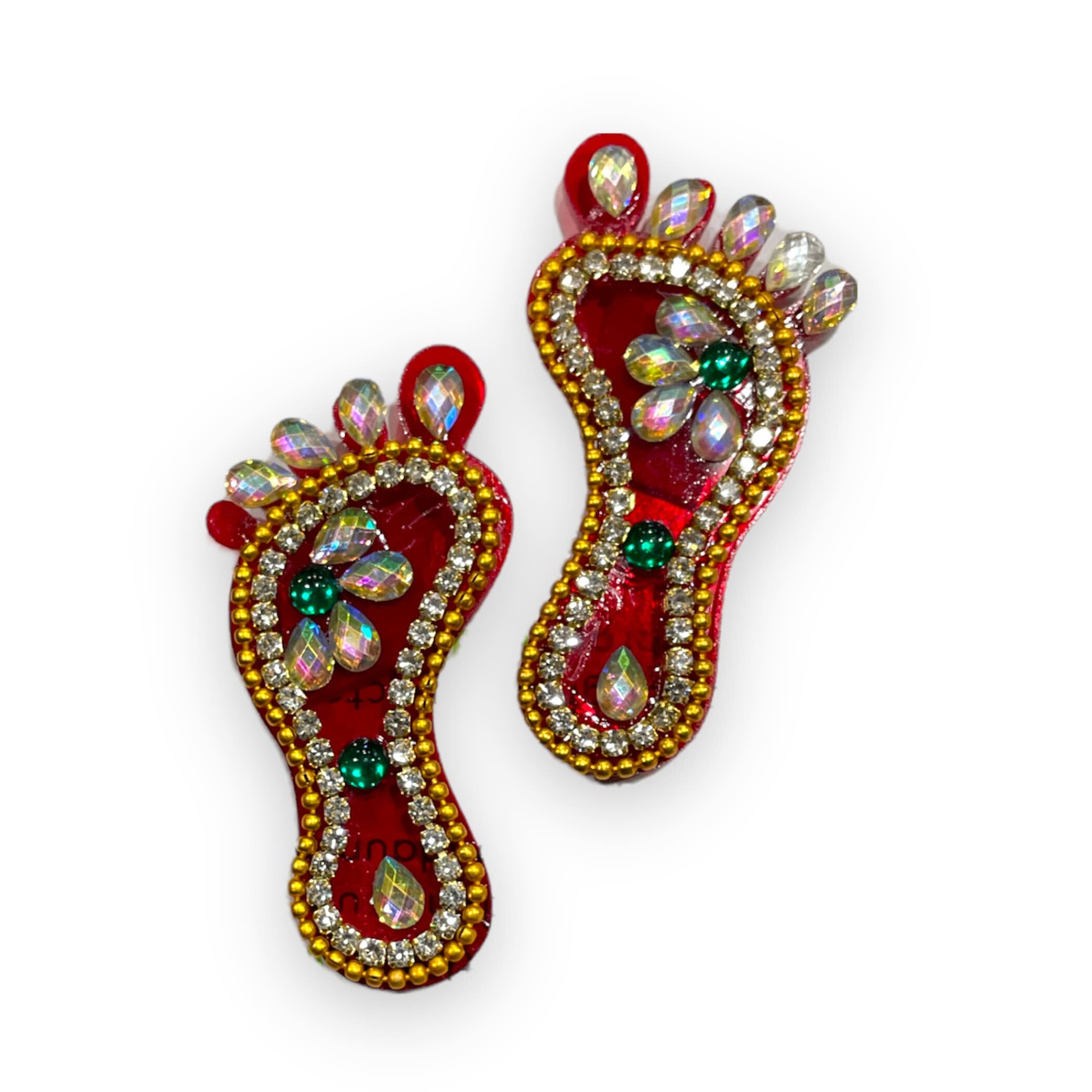 Acrylic laxmi feet deewali decor lakshmi pagh pooja favor