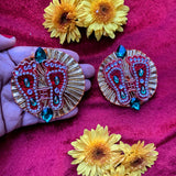 Acrylic laxmi feet hindu diwali decor vara lakshmi pagh