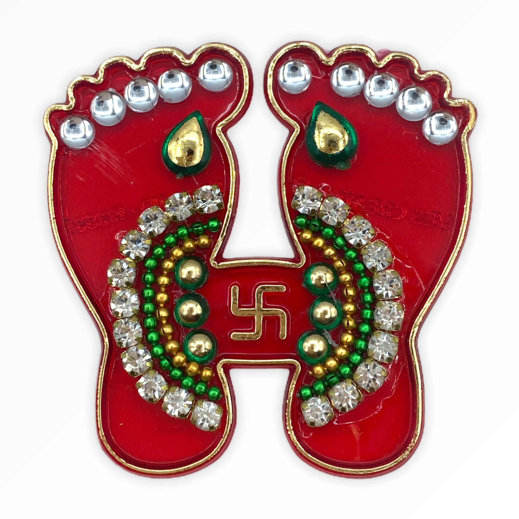 Acrylic Laxmi Feet Vara Lakshmi Pagh Hindu Diwali Decor