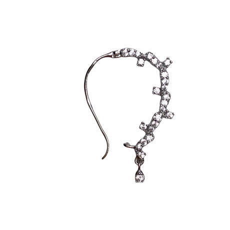 Cz delicate nose ring with rhodium plating nosepin jewelry