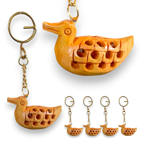 Aqua handmade keychain wooden pooja return gift keychains &
