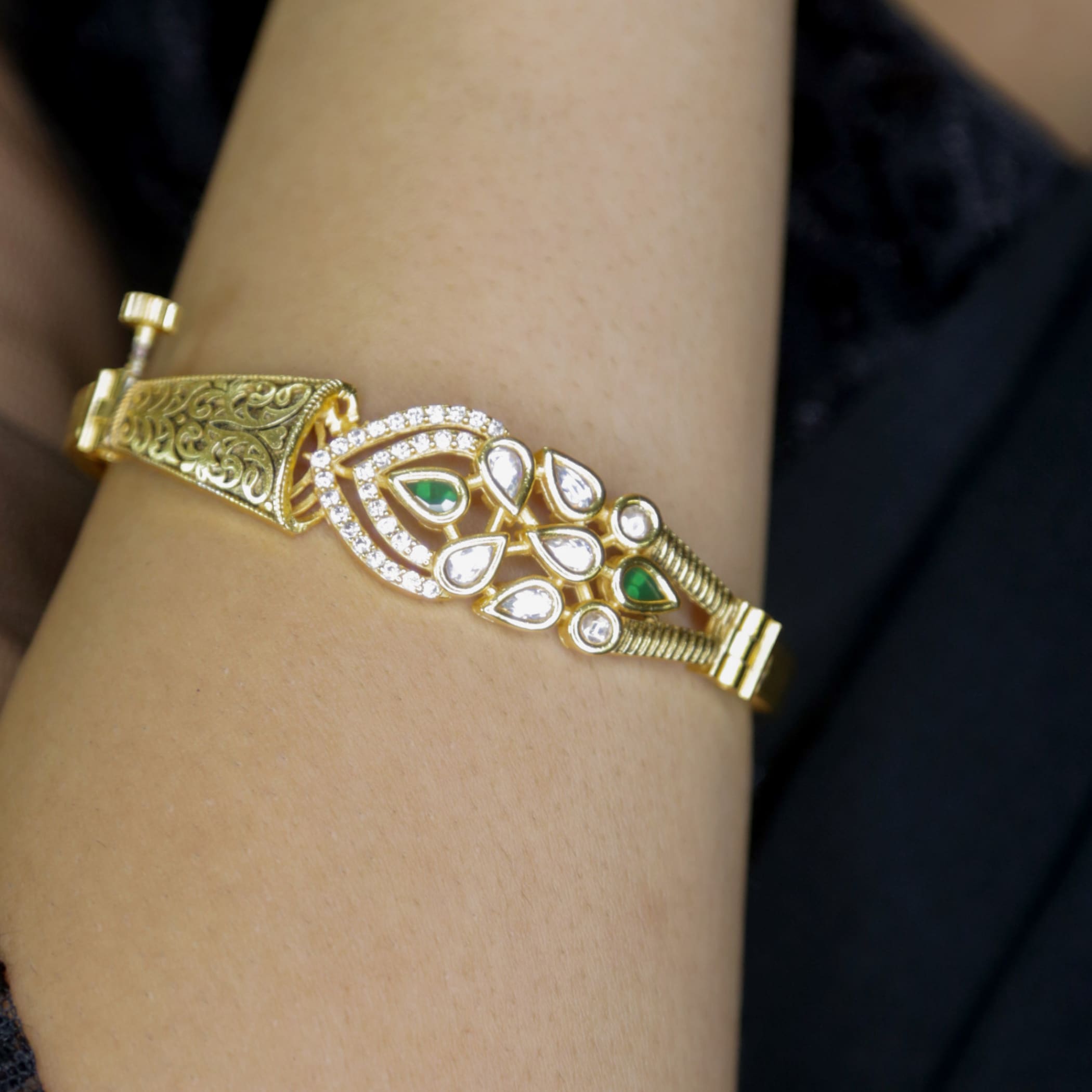 Bangle bracelet gold plated indian jewellary kada golden