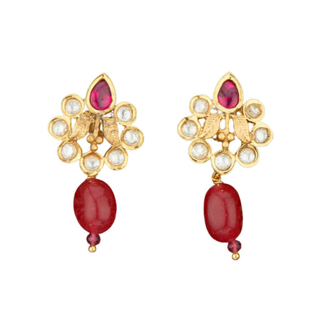 Indian kundan earrings for women boho ethnic earring jhumka