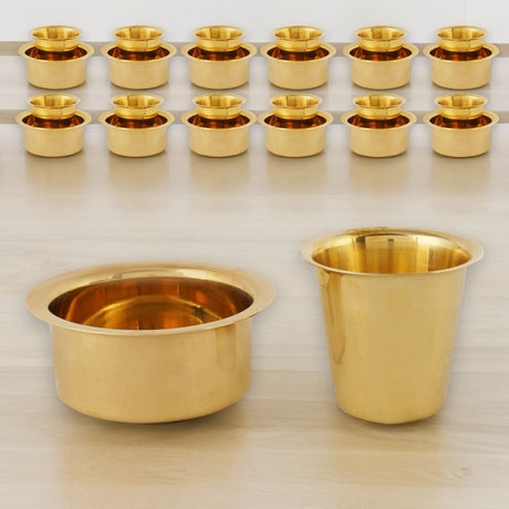 South indian brass coffee cup and dabara matte plain