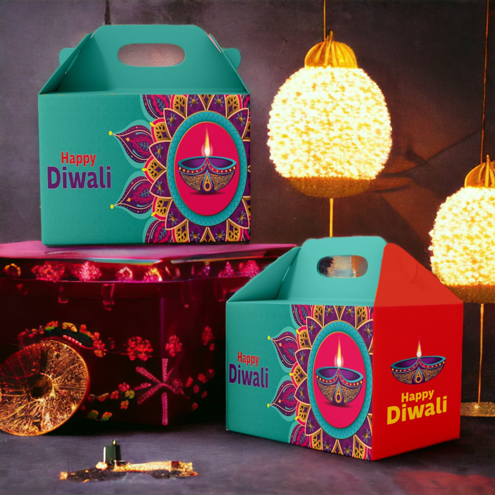 Bulk diwali gable boxes happy gift box gifts favors ideas