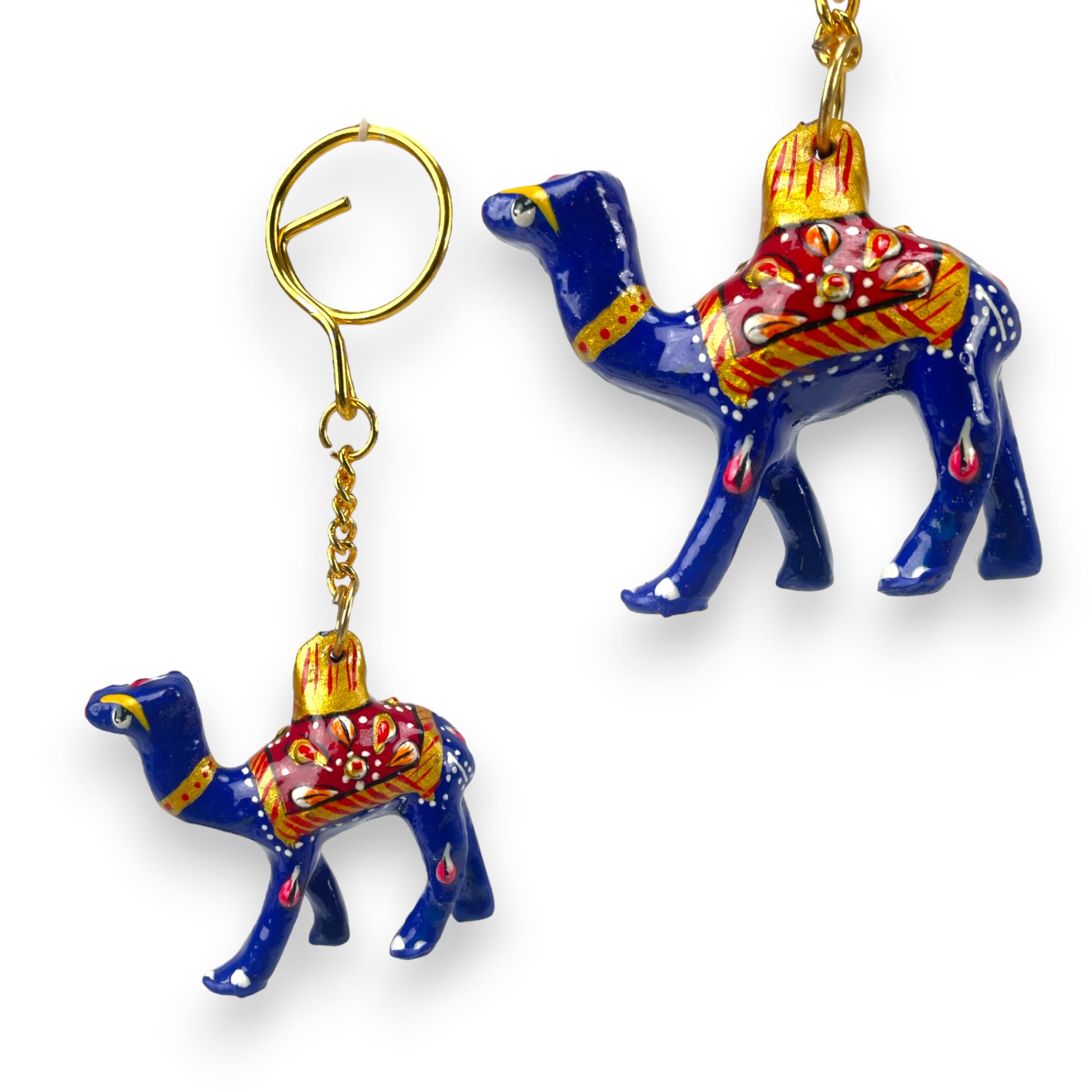 Ceramic handmade keychain elephant camel horse keychains &