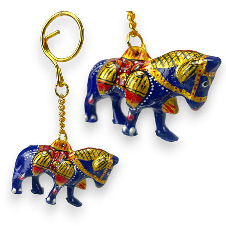 Ceramic handmade keychain elephant camel horse keychains &