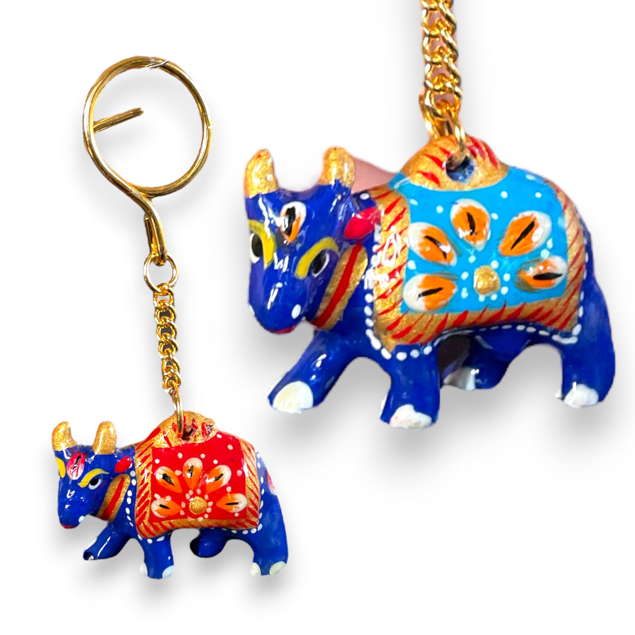 Ceramic handmade keychain elephant camel horse keychains &
