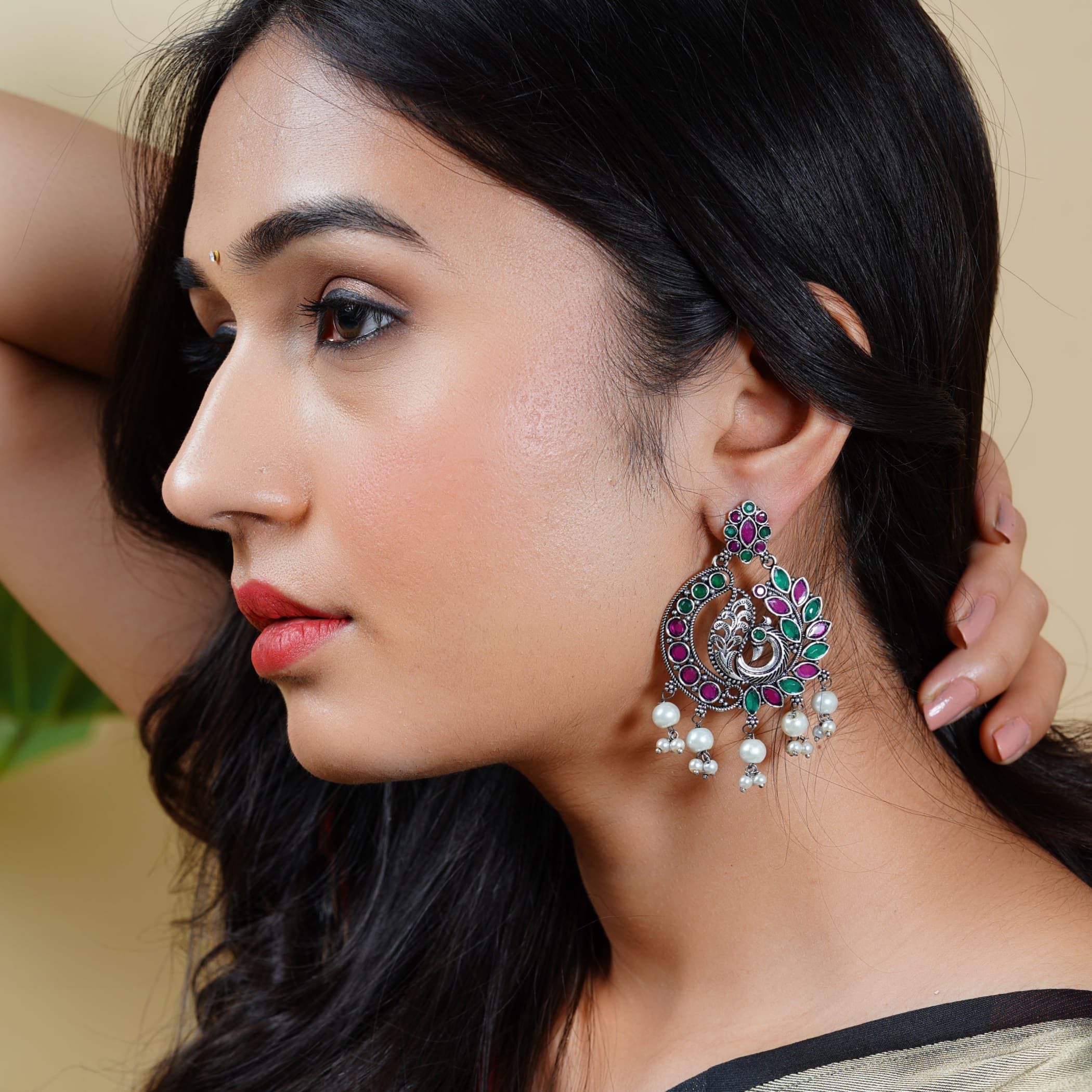 Earrings oxidised aesthetic stylish indian ethnic pakistani
