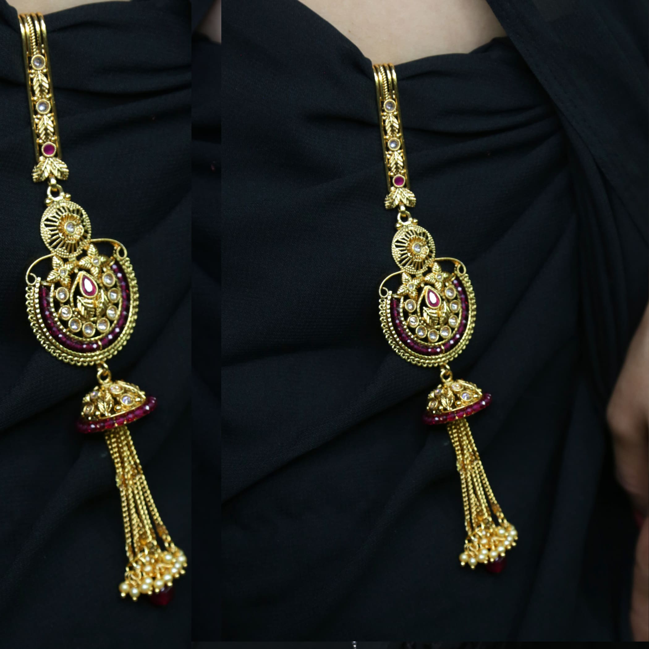 Classic Gold Plated Jhuda Indian Waist Key Chain Golden