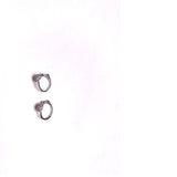 Cz nose ring with rhodium plating nosepin jewelry for women