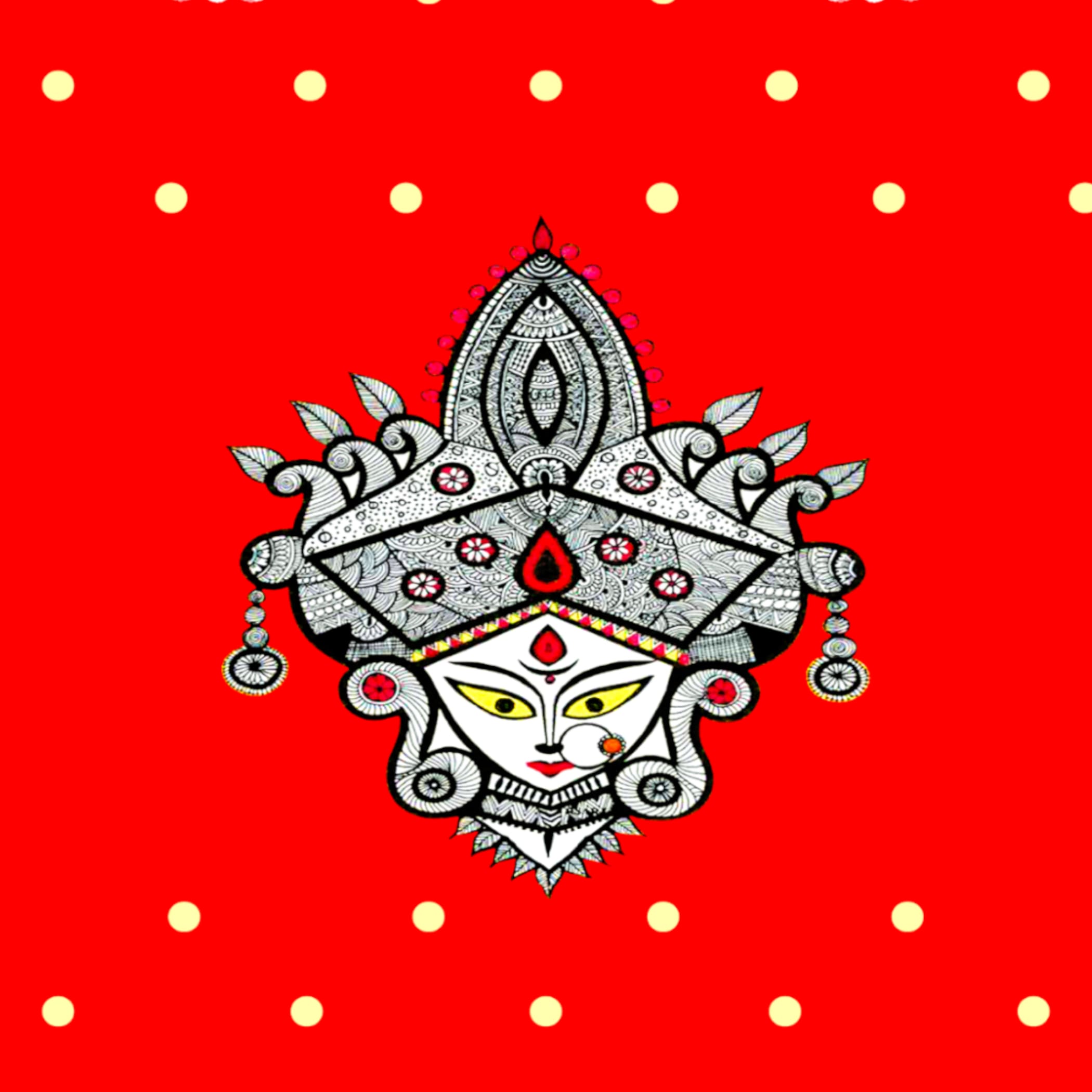 Durga Puja Decoration Pooja Banner Backdrop Navratri Cloth
