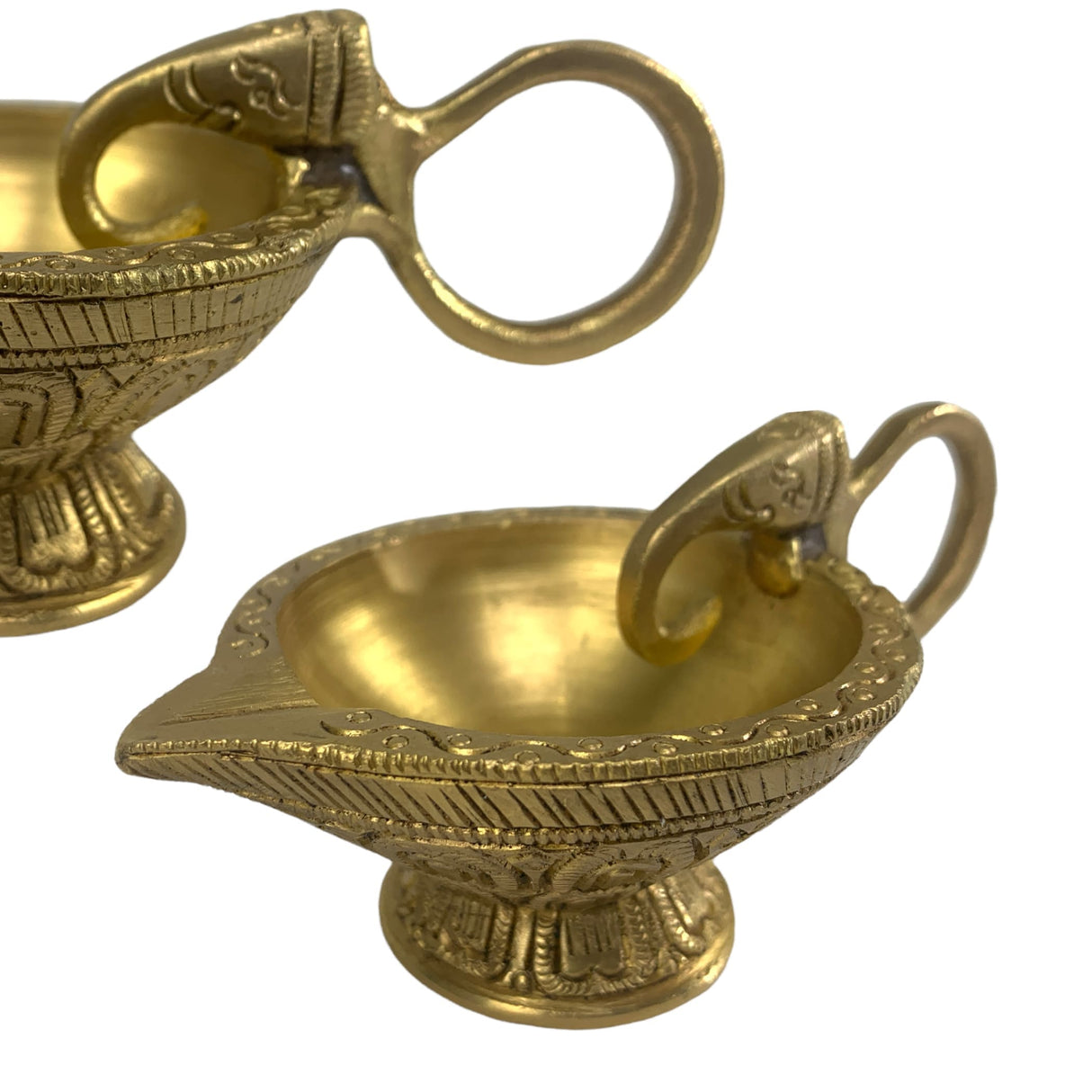 Elephant brass diya 1 pcs indian craft for puja oil lamp