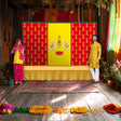 Elephant ganesha backdrop indian traditional cloth 5x8 feet