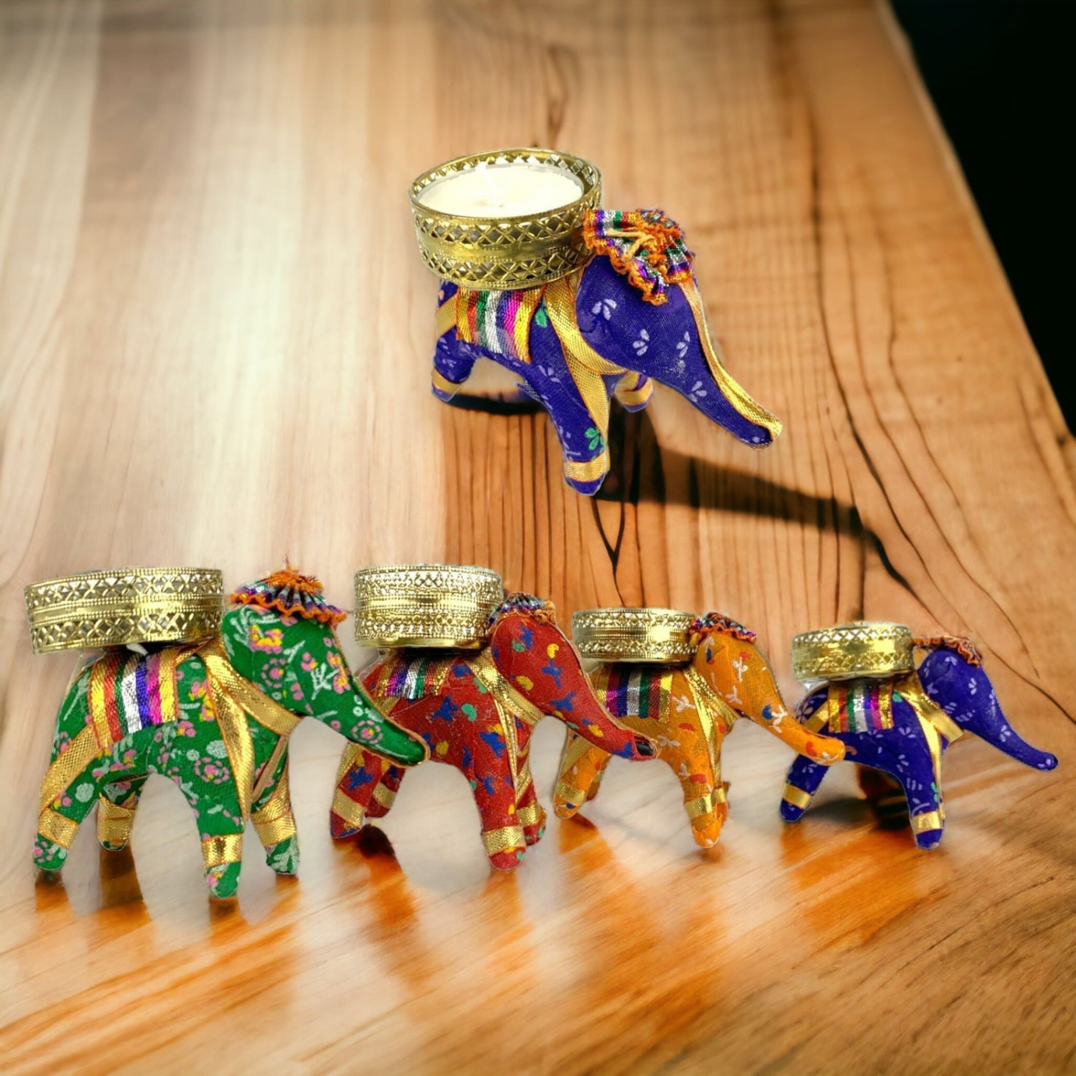 Elephant Tealight Candle Holders Diwali Decorations Boho