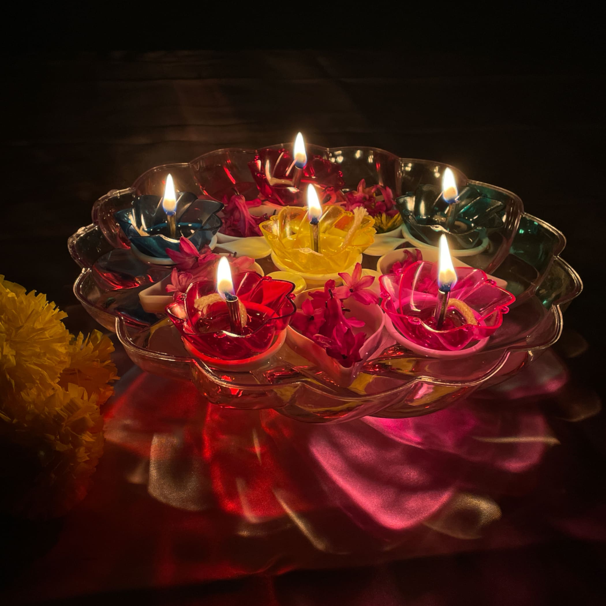 Floating rangoli diya set diwali decor decoration gift