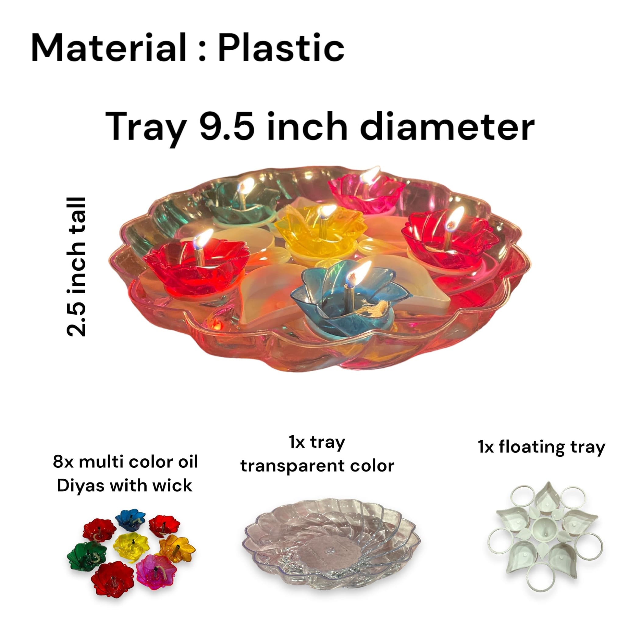 Floating rangoli diya set diwali decor decoration gift