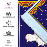 Ganesh with cow backdrop 5x8 feet indian traditional cloth